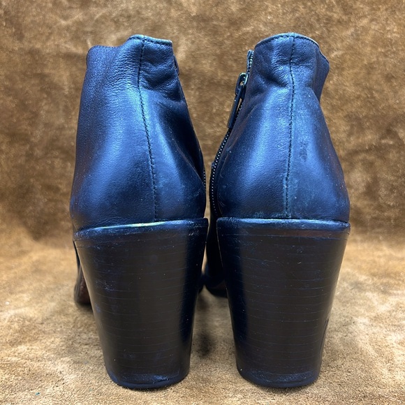 Loeffler Randall Black Leather Heeled Ankle Boots - Picture 7 of 9